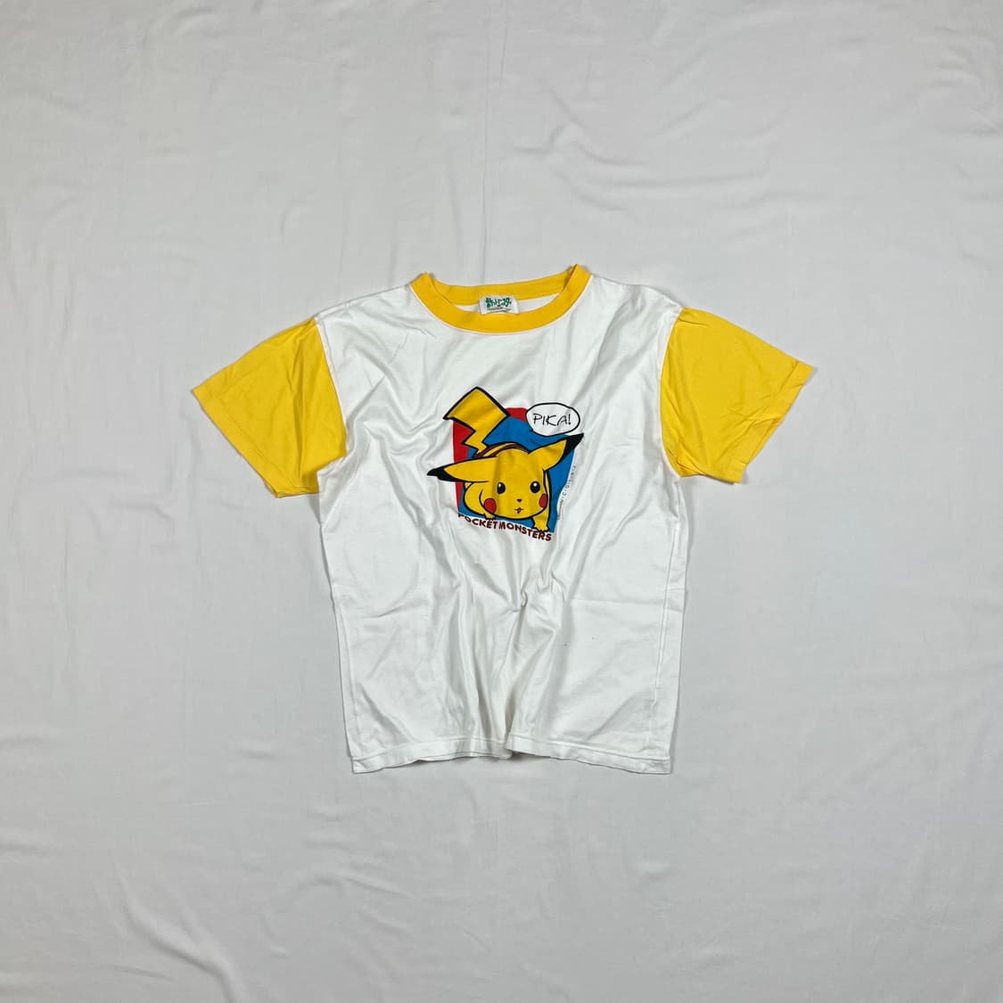 90‘s 닌텐도 피카츄 pikachu 카툰 프린트 반팔티 상품이미지1