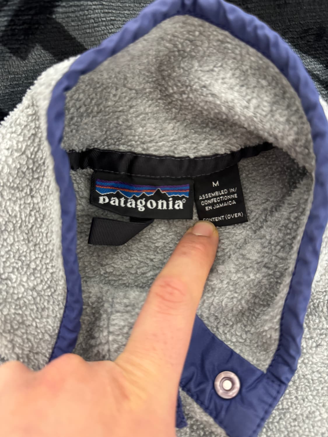 파타고니아 신칠라 스냅 티 풀 오버 그레이 블루 메이드 인 자메이카 상품이미지4