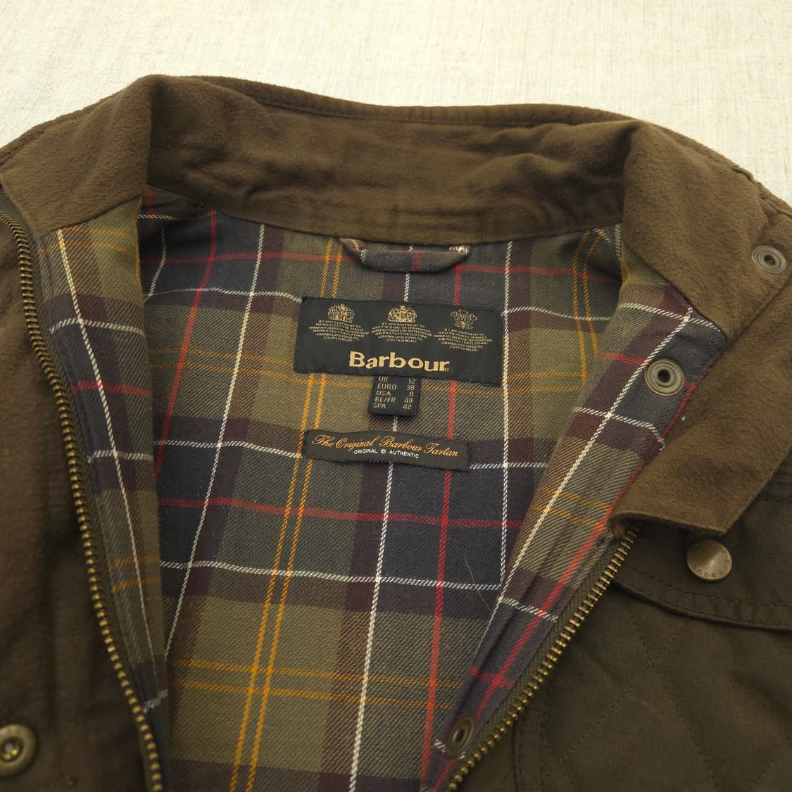 바버 퀼팅 자켓 브라운 여성 상품이미지6