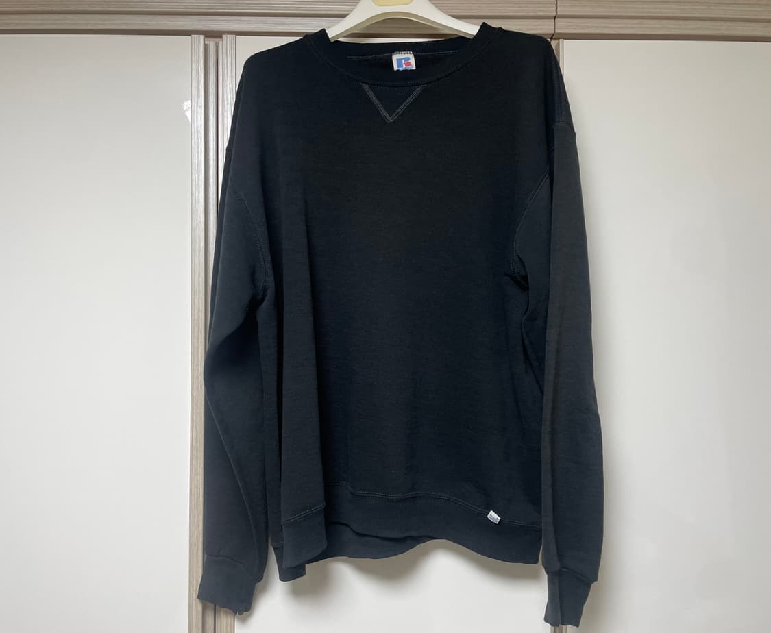 [L] 80s russell usa 러셀 스웻셔츠 블랙 상품이미지1