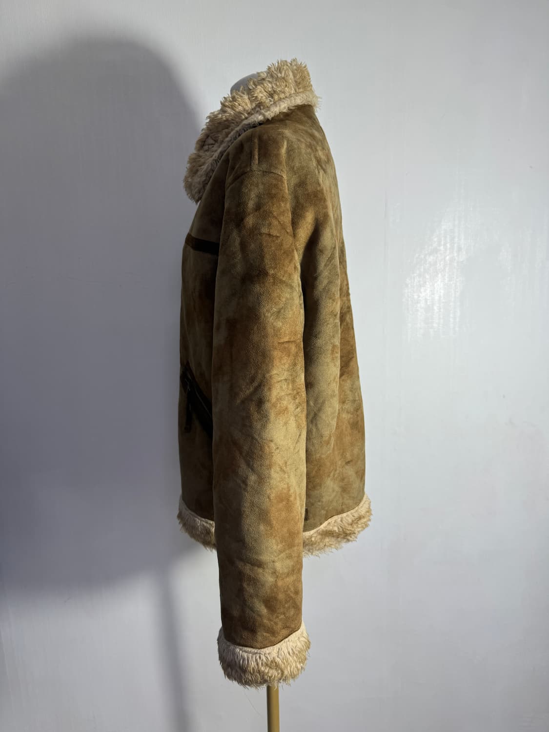 Mac eye 워싱 텍스처 스웨이드 무스탕 자켓 상품이미지3