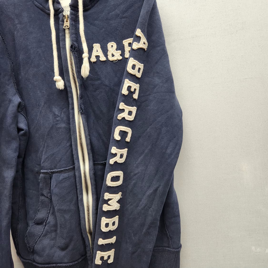 아베크롬비 로고/사이드 자수 빈티지 후드집업L 상품이미지3