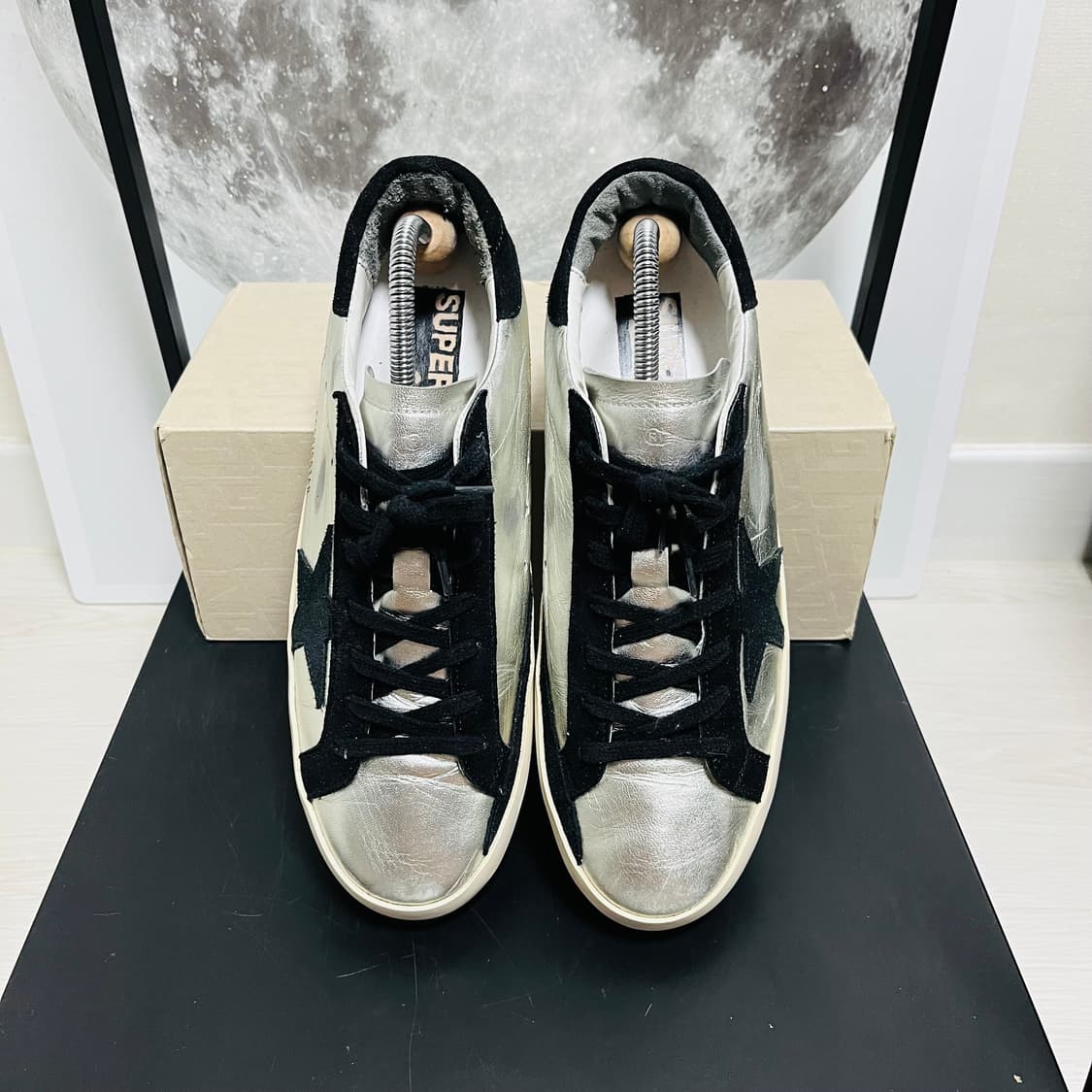 정품 43) 골든구스 실버 블랙 스니커즈 275~280 상품이미지3