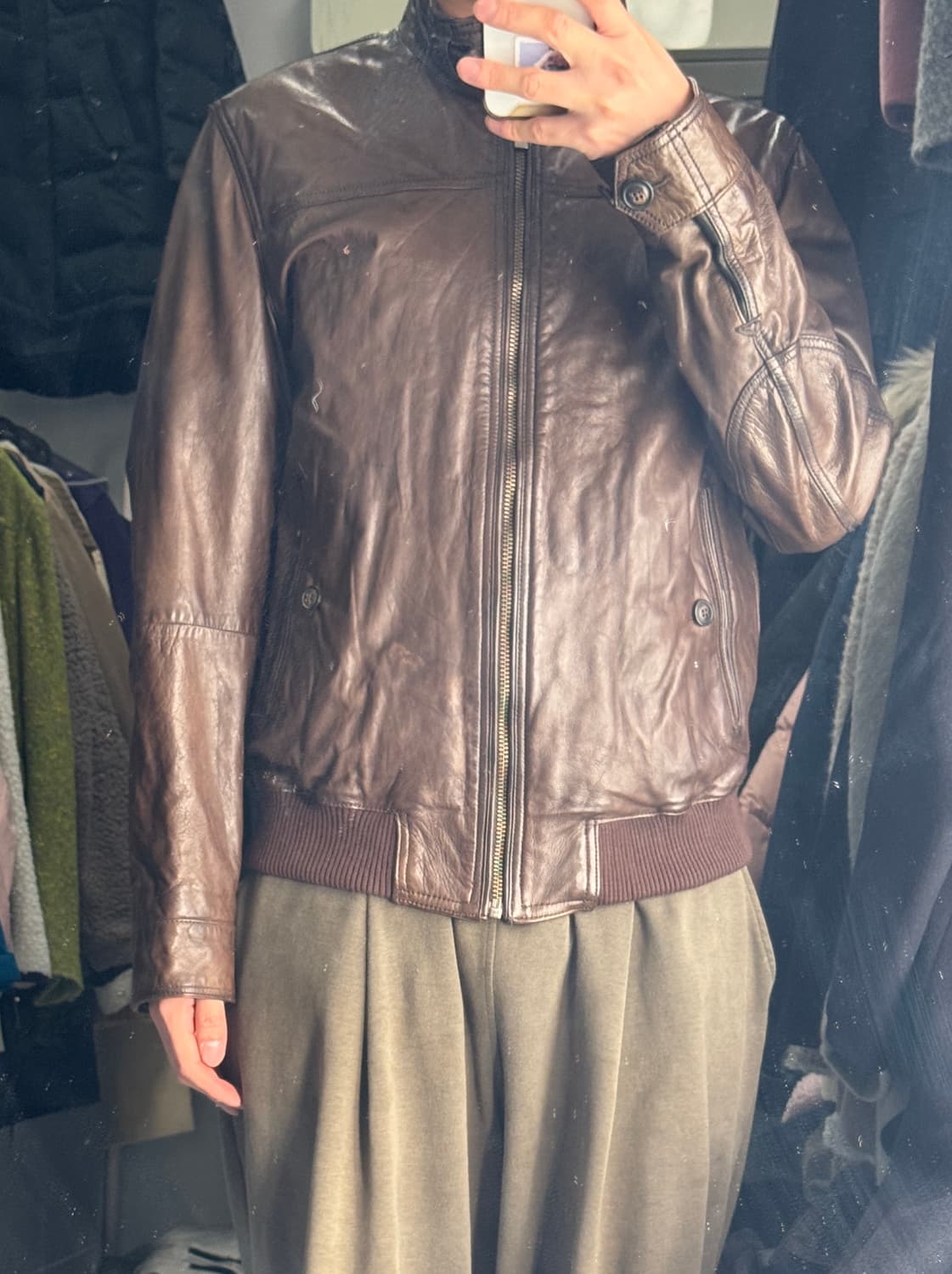 희귀!! 마시모두띠 리얼 소가죽 자켓 상품이미지2