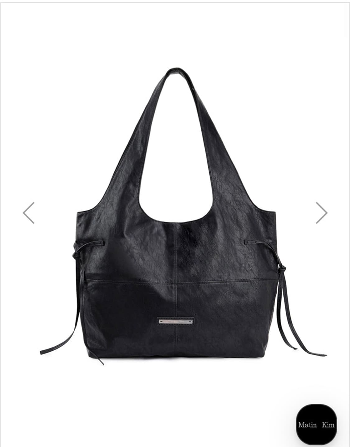 SIDE STRING LEATHER BIG SHOULDER BAG IN  상품이미지1