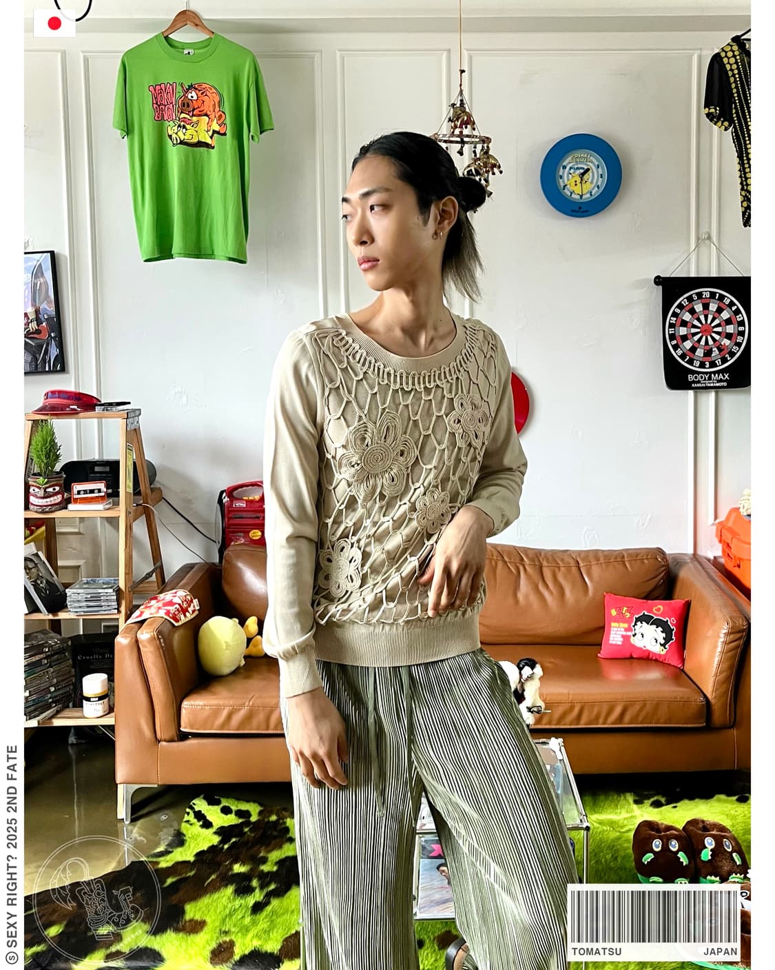 1980-90s TOMATSU Japan 3D Floral Knit 상품이미지1