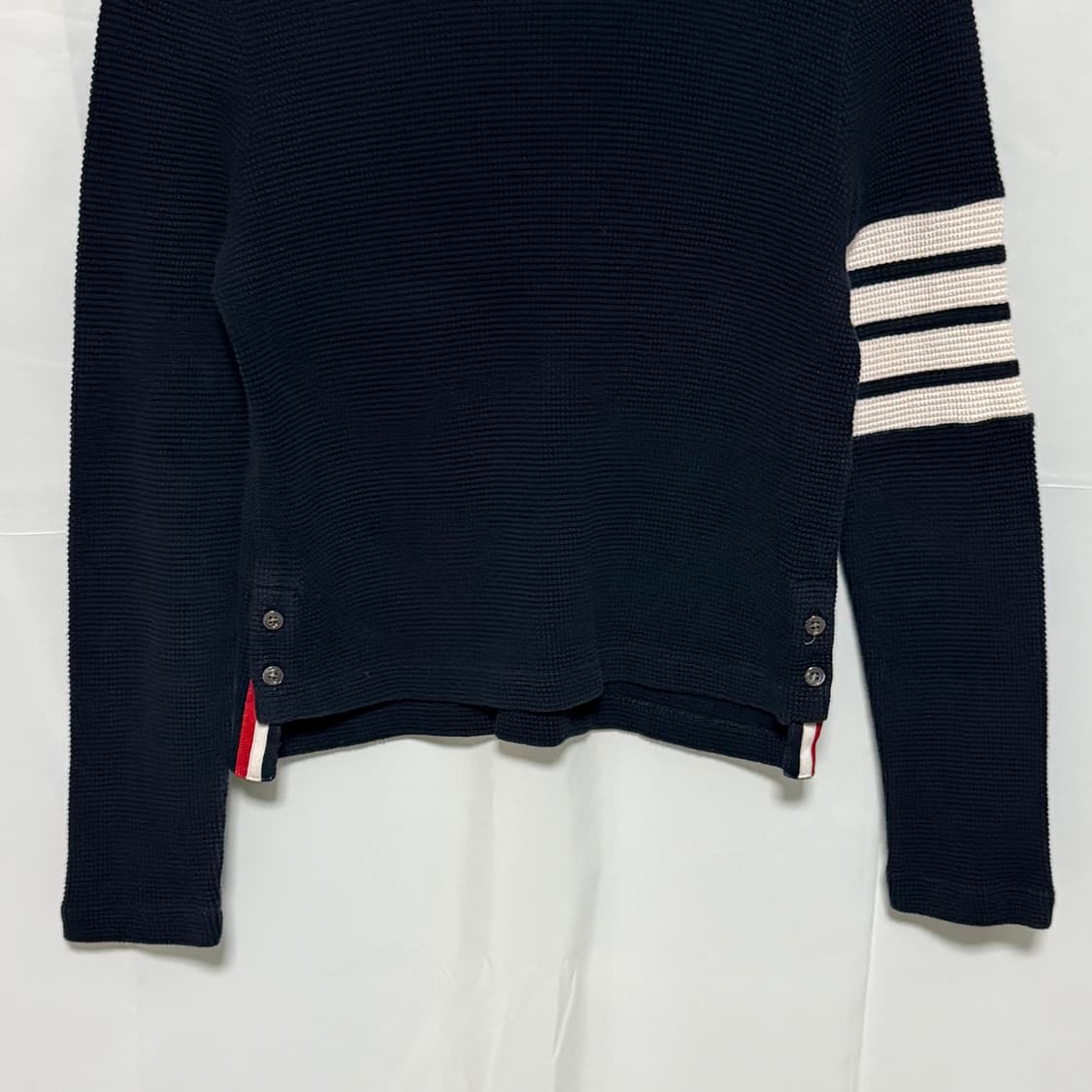 [S+급/36] 톰브라운 터틀넥 목폴라 여성 니트 네이비 상품이미지4