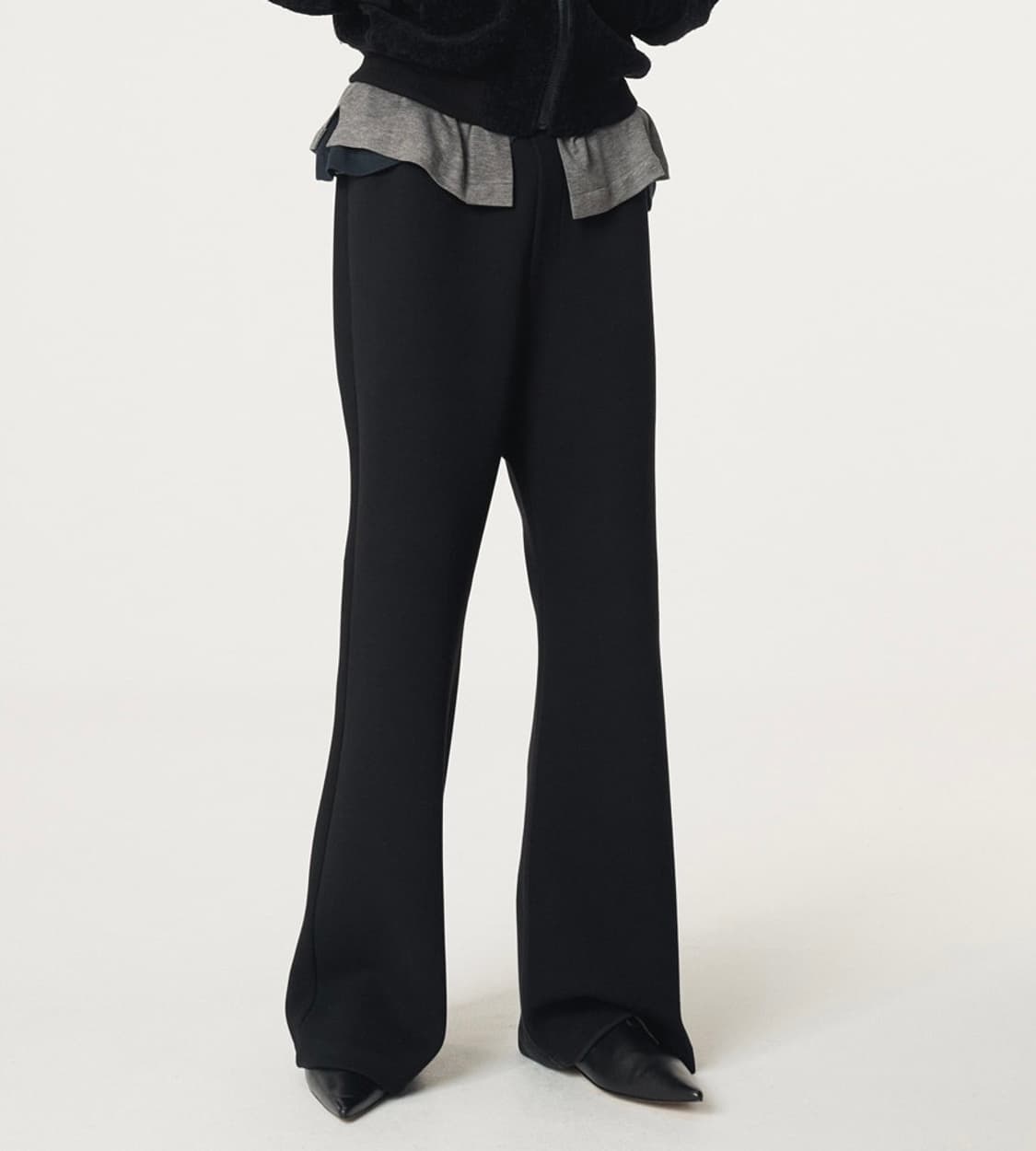 렉토 25FW 플레어핏 밴딩 스웻팬츠 블랙 상품이미지1