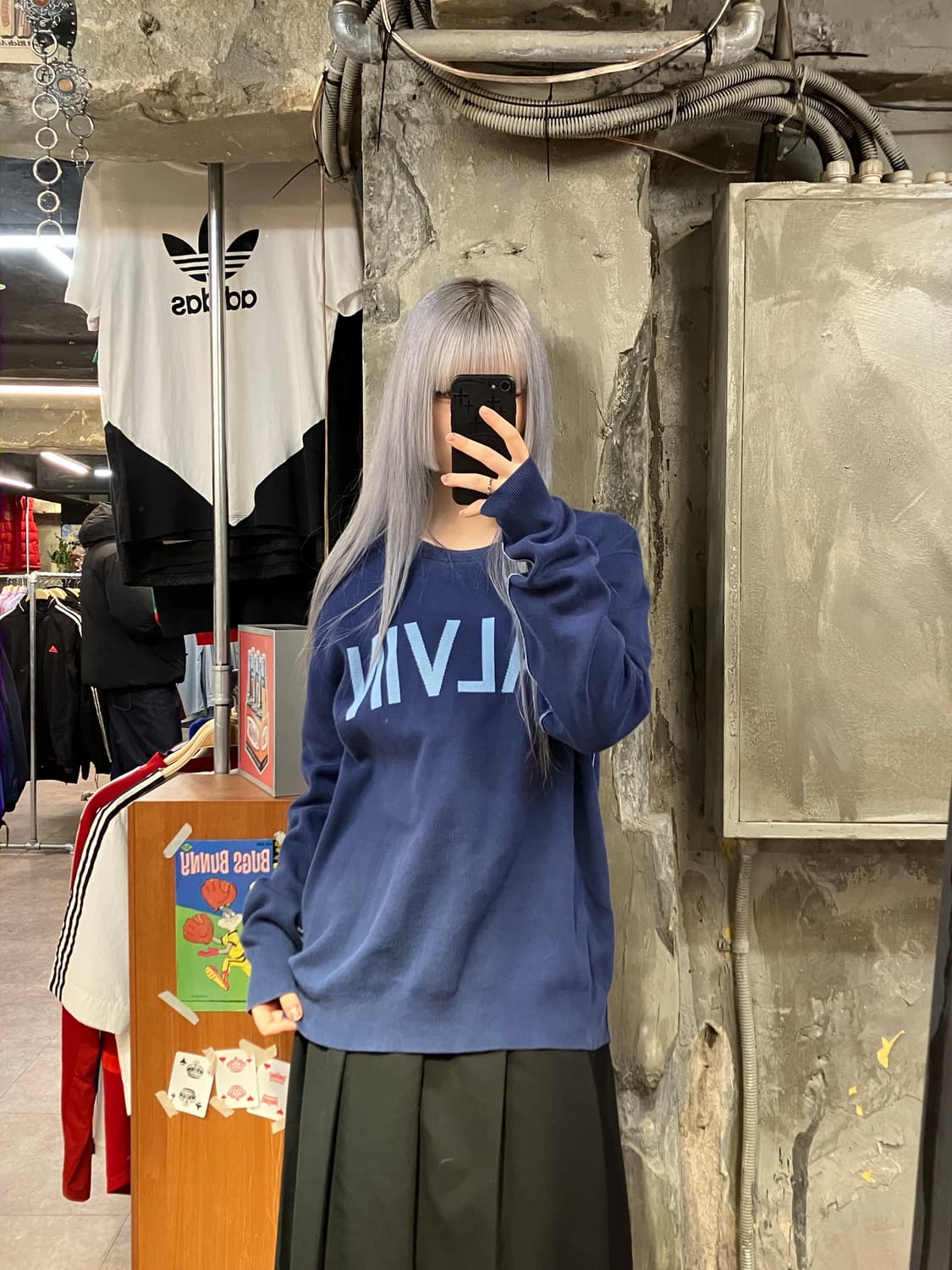 캘빈클라인 진스 로고 맨투맨 네이비 XL #csz2518 상품이미지2