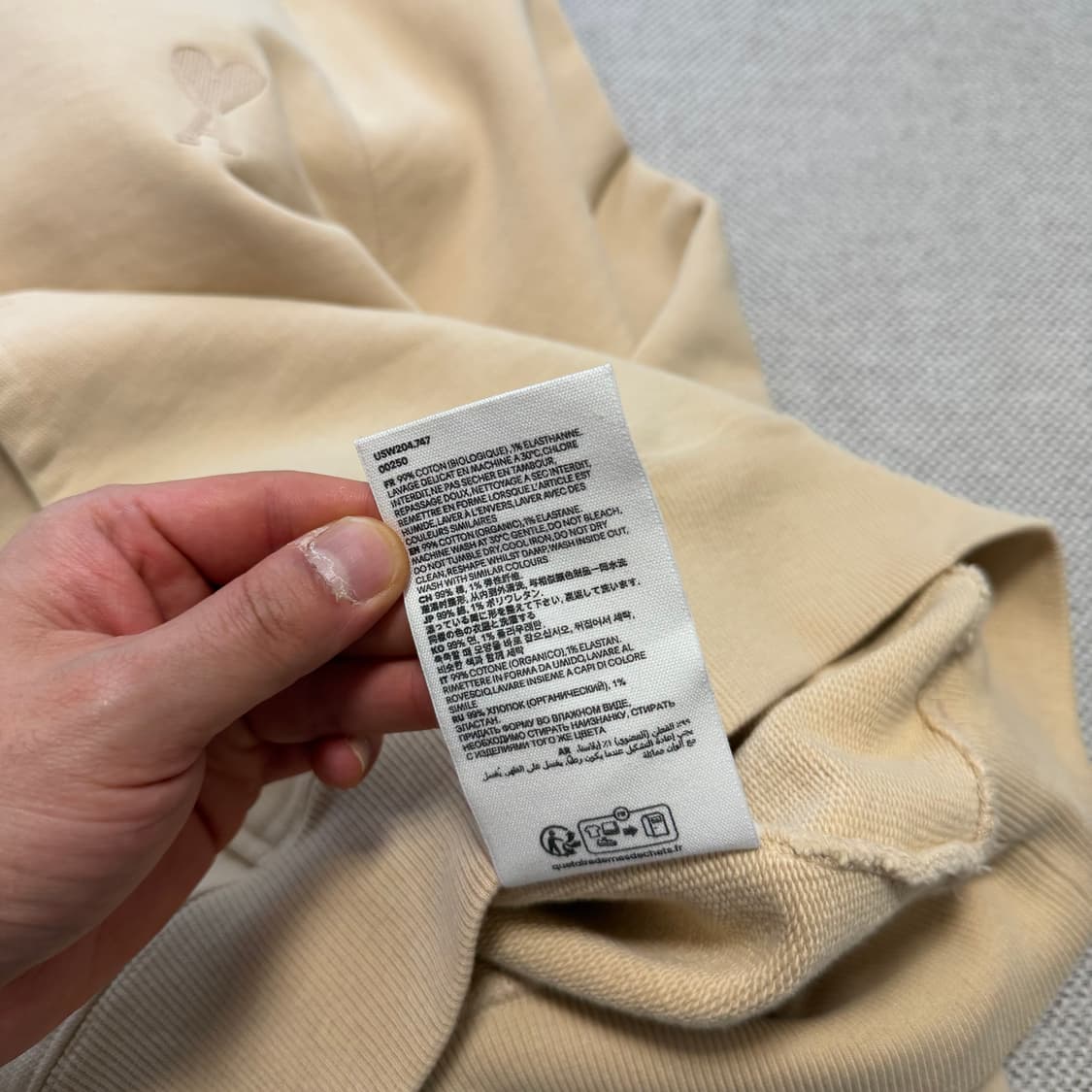 Ami 아미 하트 로고 라글란 후드 상품이미지5