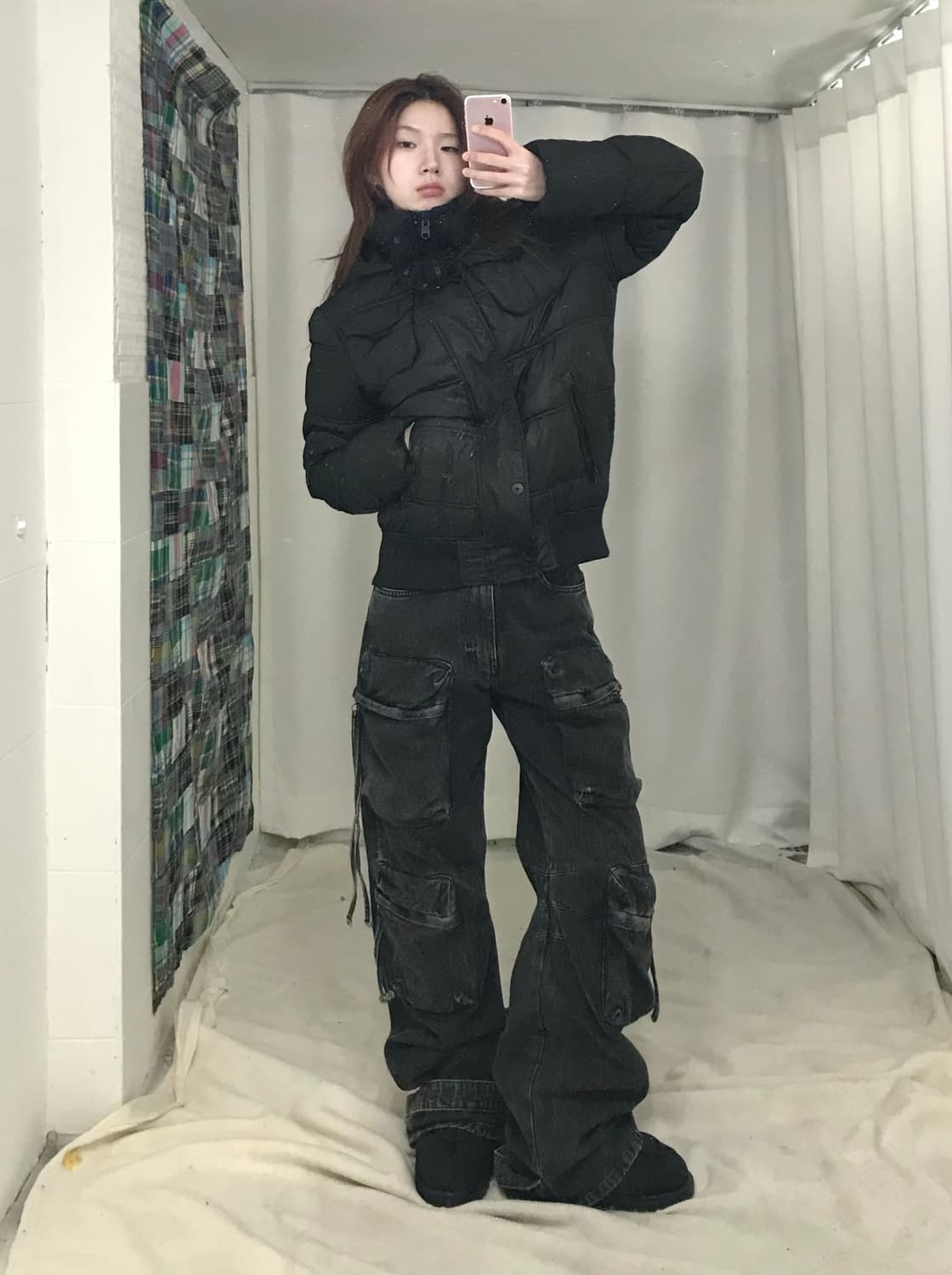 띠어리 지스타 로우 코르티스깔 블랙 펑크 스트릿 코디 세트 상품이미지2