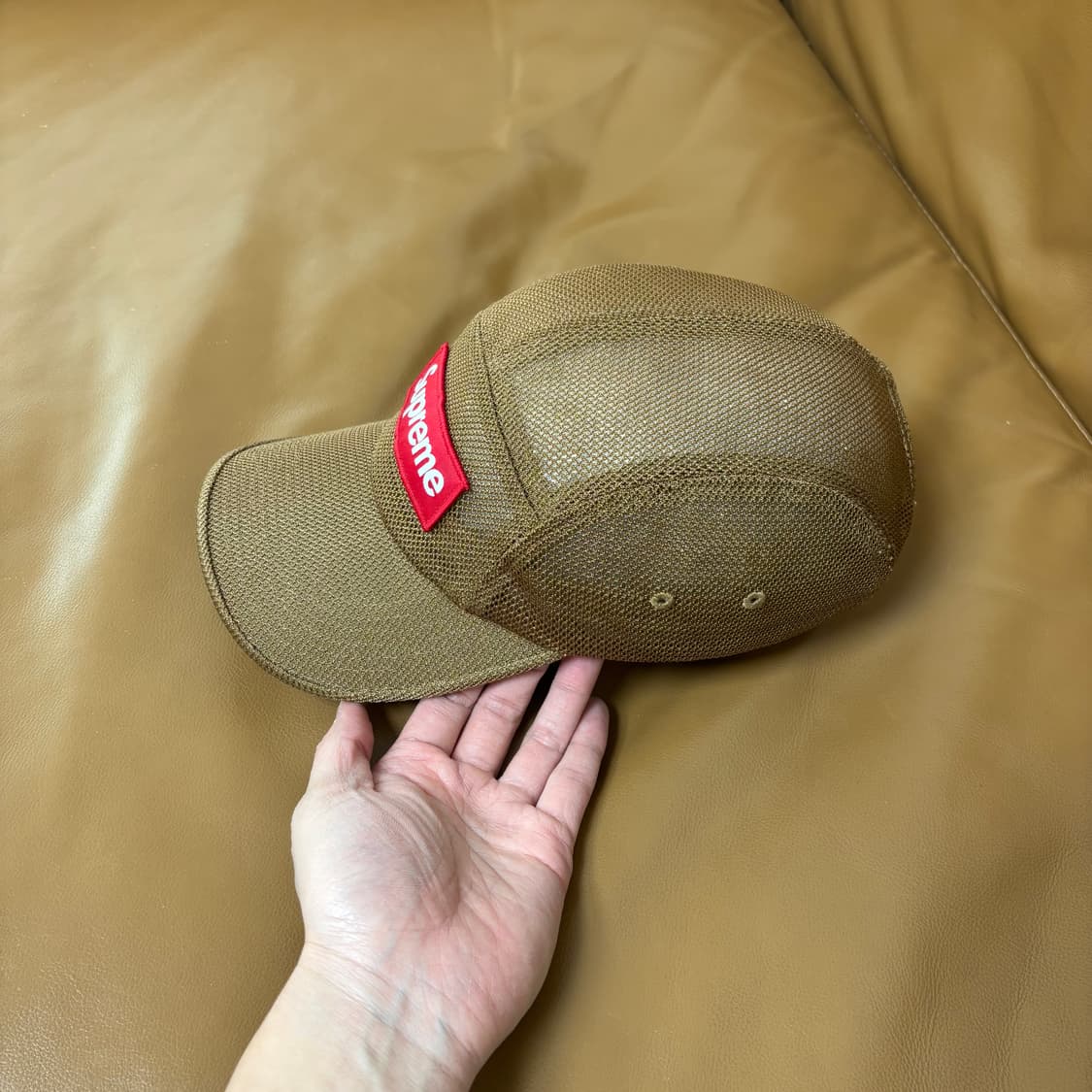 슈프림 캠프캡 모자 박스로고 23ss 메쉬 코듀라 샌드 상품이미지6