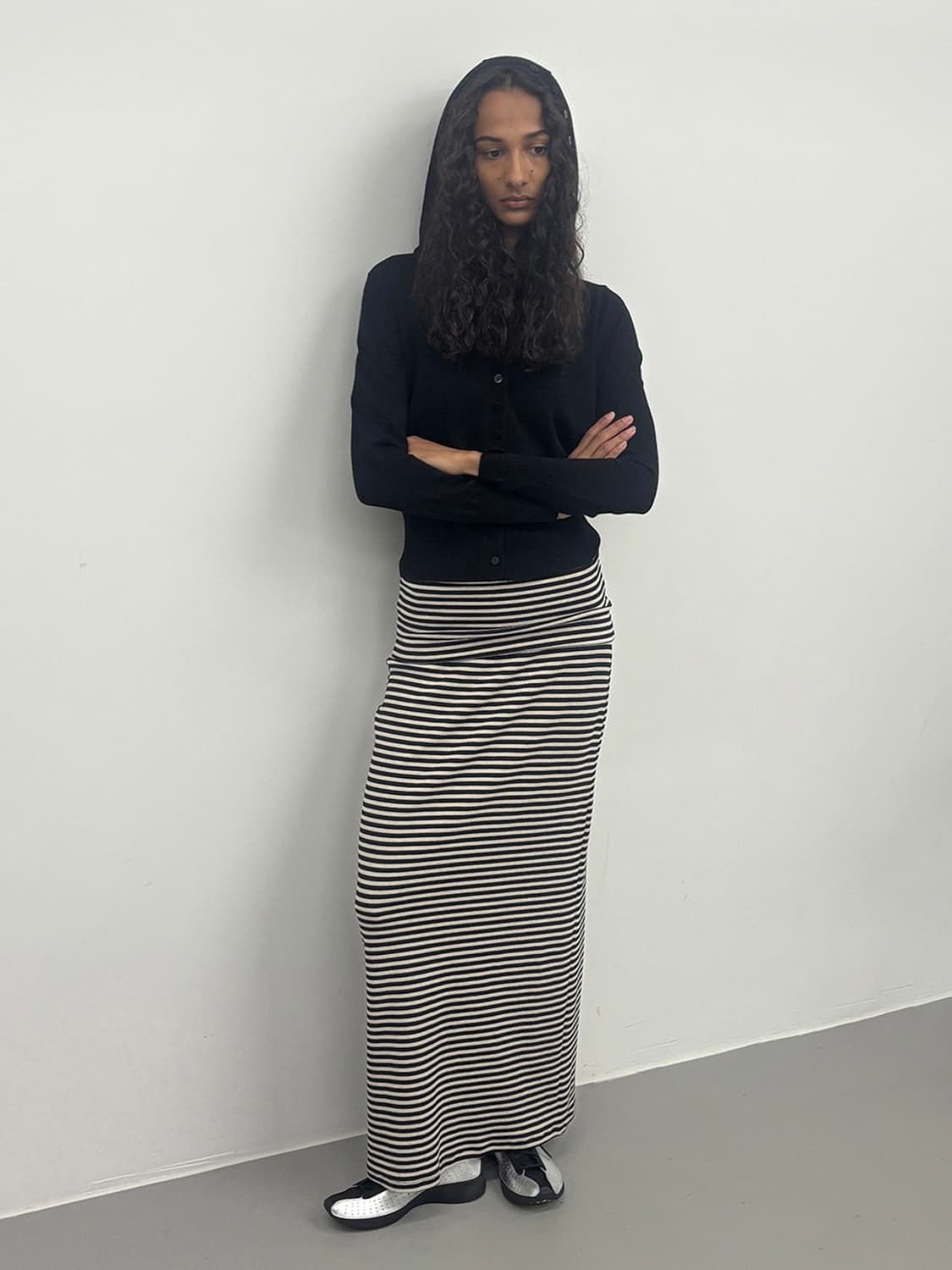 Partimento women classic hooded cardigan 상품이미지1