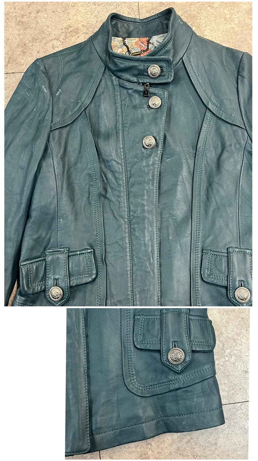 양가죽 레더 자켓 다크 그린 55 #csz3654 상품이미지6