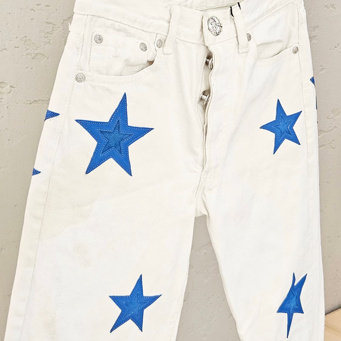 [25] 크롬하츠 스타패치 리바이스 화이트 데님팬츠 B1213C179 상품이미지3