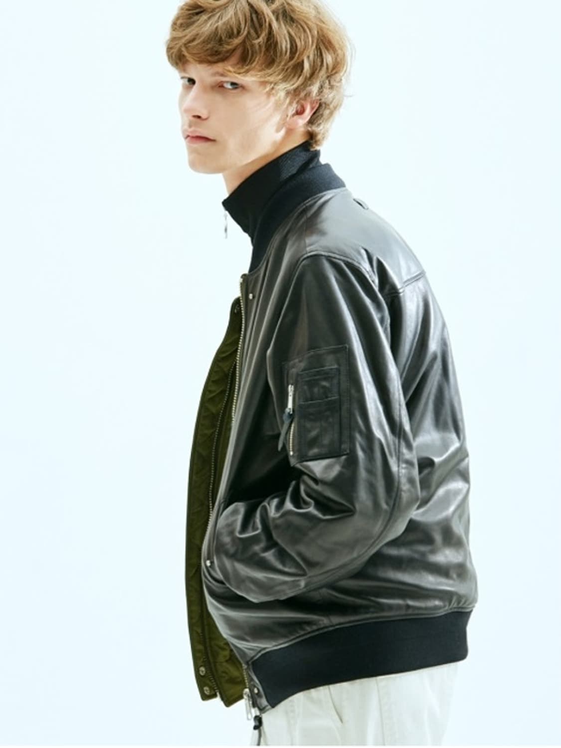 프론트로우 & 인스턴트펑크 리버시블 램스킨 MA-1 자켓 상품이미지1