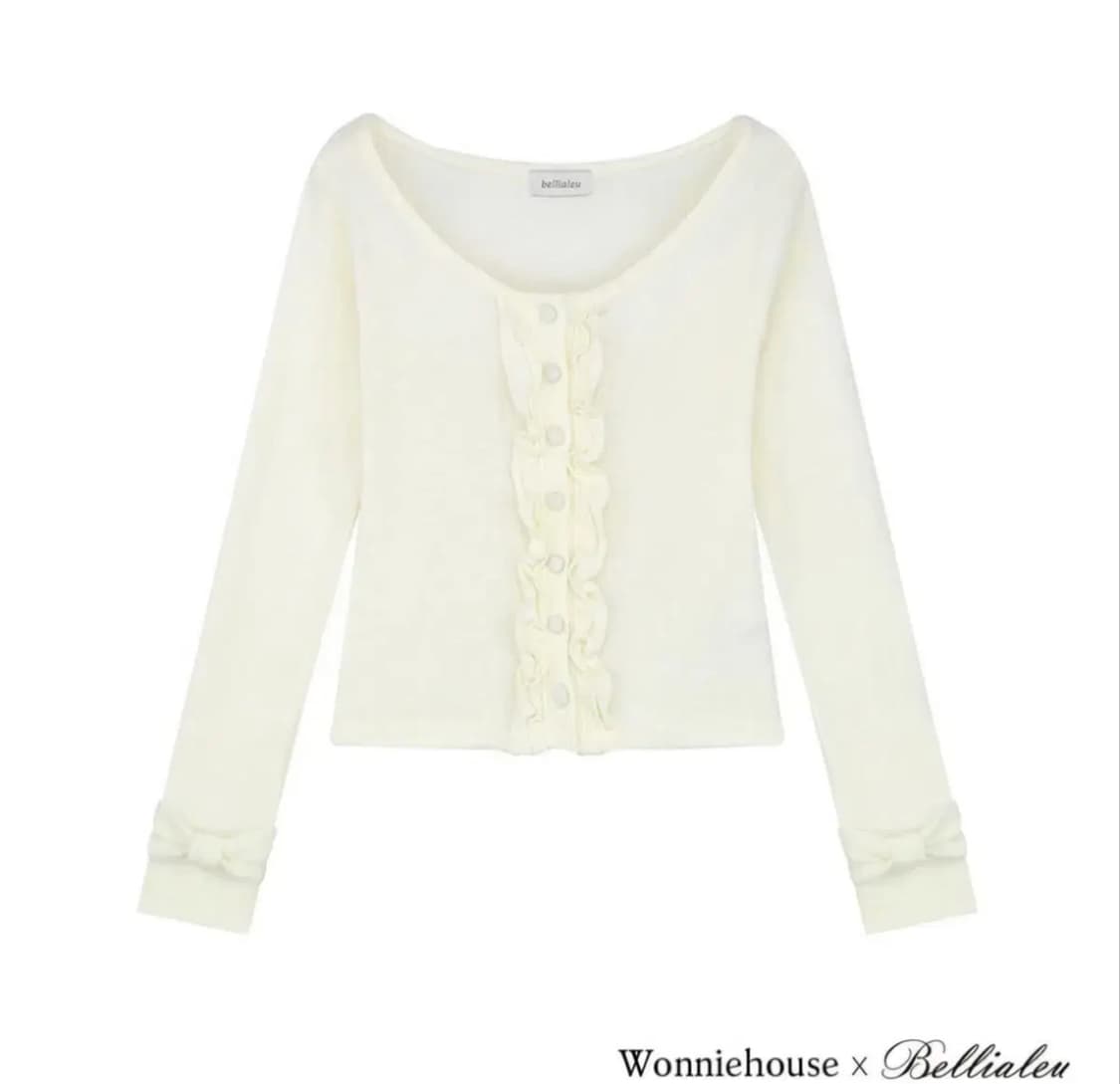 새상품) 벨리아르 휘핑 가디건 아이보리 워니하우스 클리시어 더티스 상품이미지1