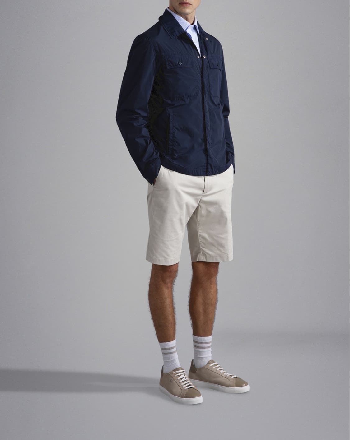 (정품/새상품) 폴앤샤크 남성 네이비 경량 나일론 자켓 상품이미지5