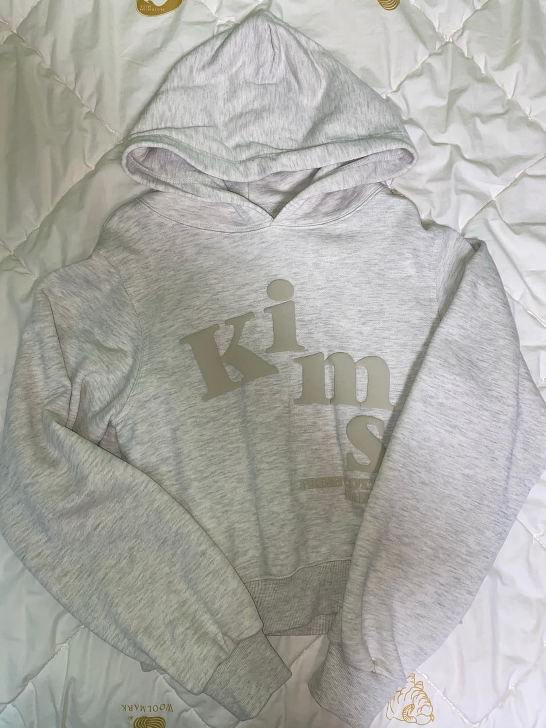 킴스 메시 알파 로고 후디 오트밀 상품이미지2