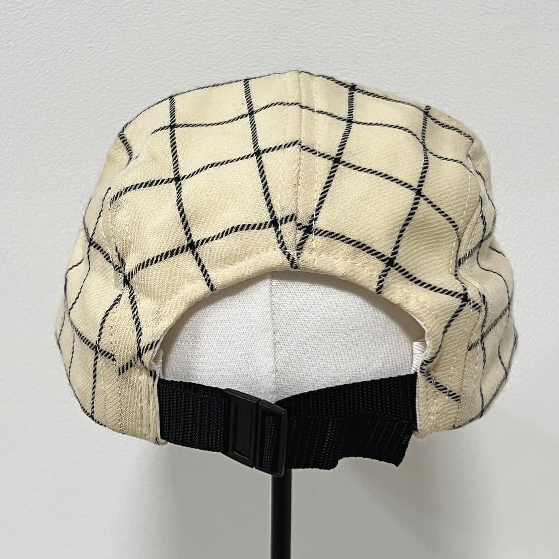 슈프림 2004 아이보리 체크 패턴 캠프캡  상품이미지3