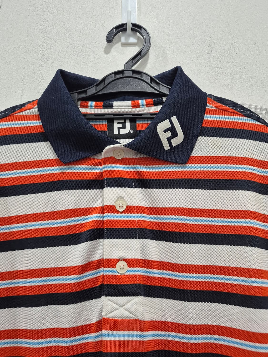 FJ 풋조이 골프 기능성 스트라이프 반팔 카라티 남성 M 상품이미지2