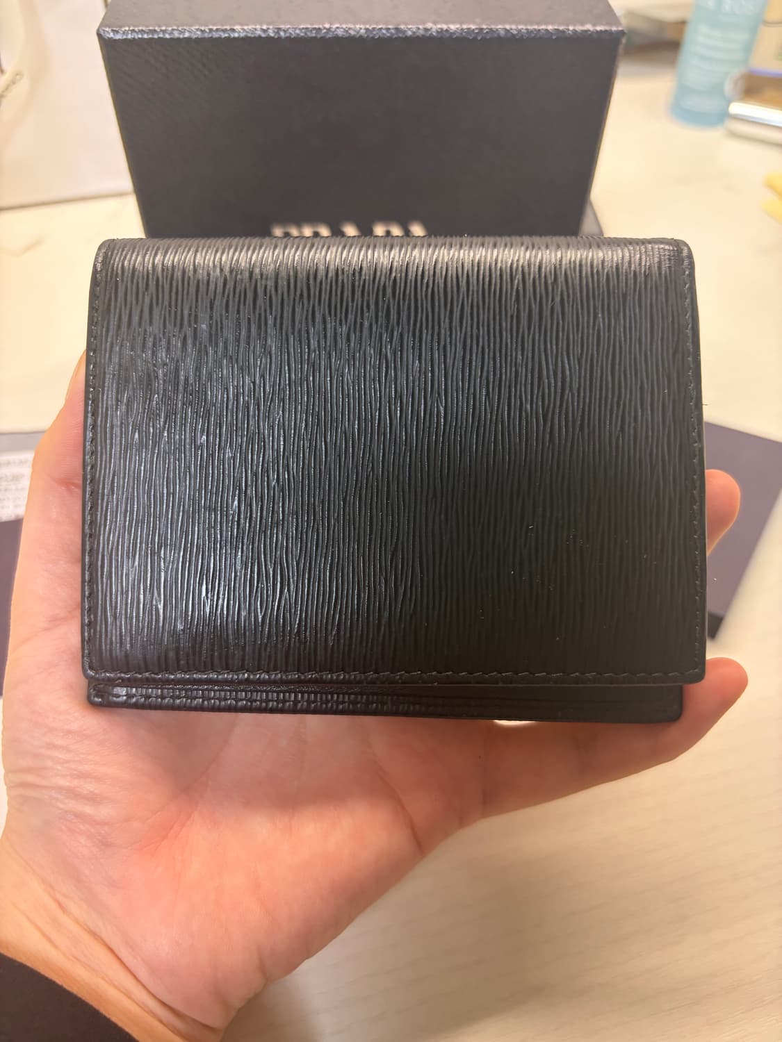 [풀구성 정품] 프라다 사피아노 반지갑 블랙 상품이미지3