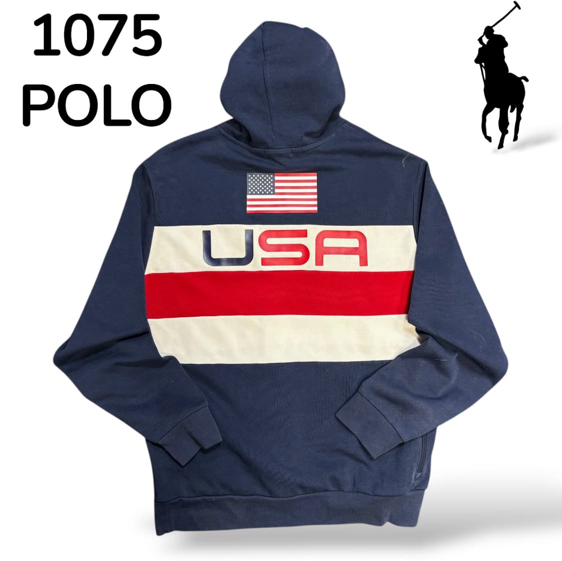 폴로 USA 네이비 후드티 L 상품이미지3