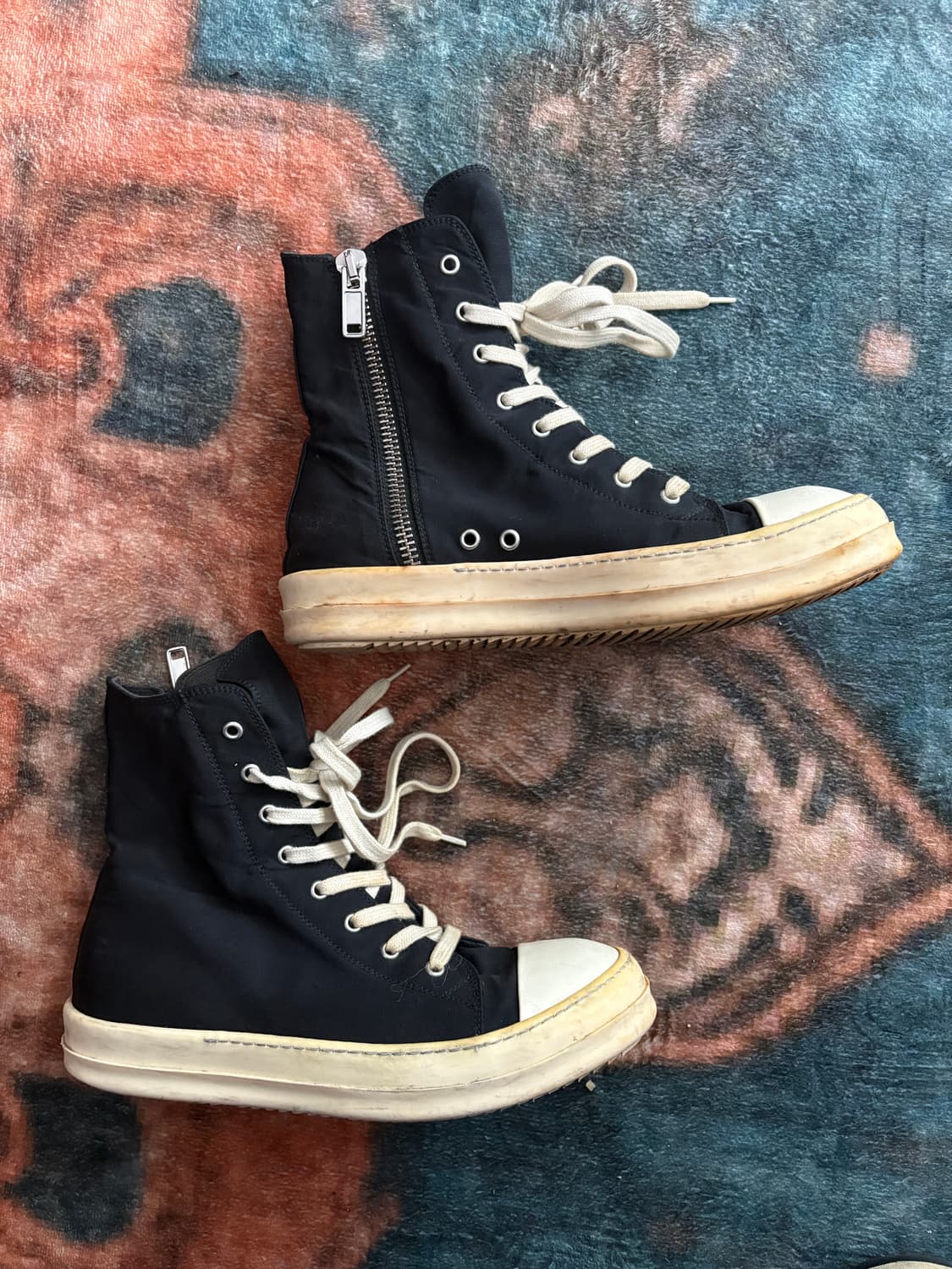 TTF✳️릭오웬스 라몬즈 하이 스니커즈 상품이미지2