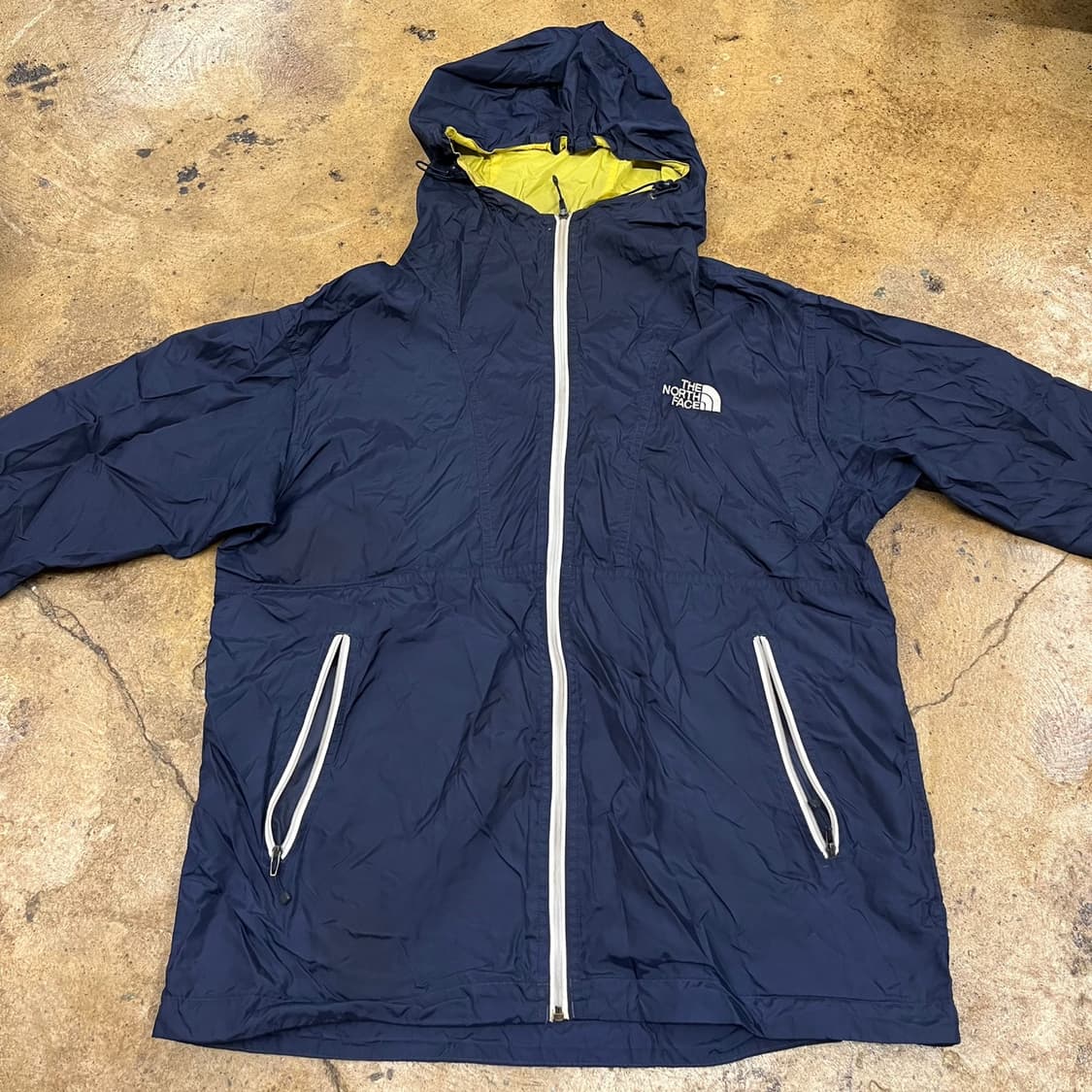 [정품/95,m] 노스페이스 바람막이 후드 집업 네이비 b14 상품이미지3