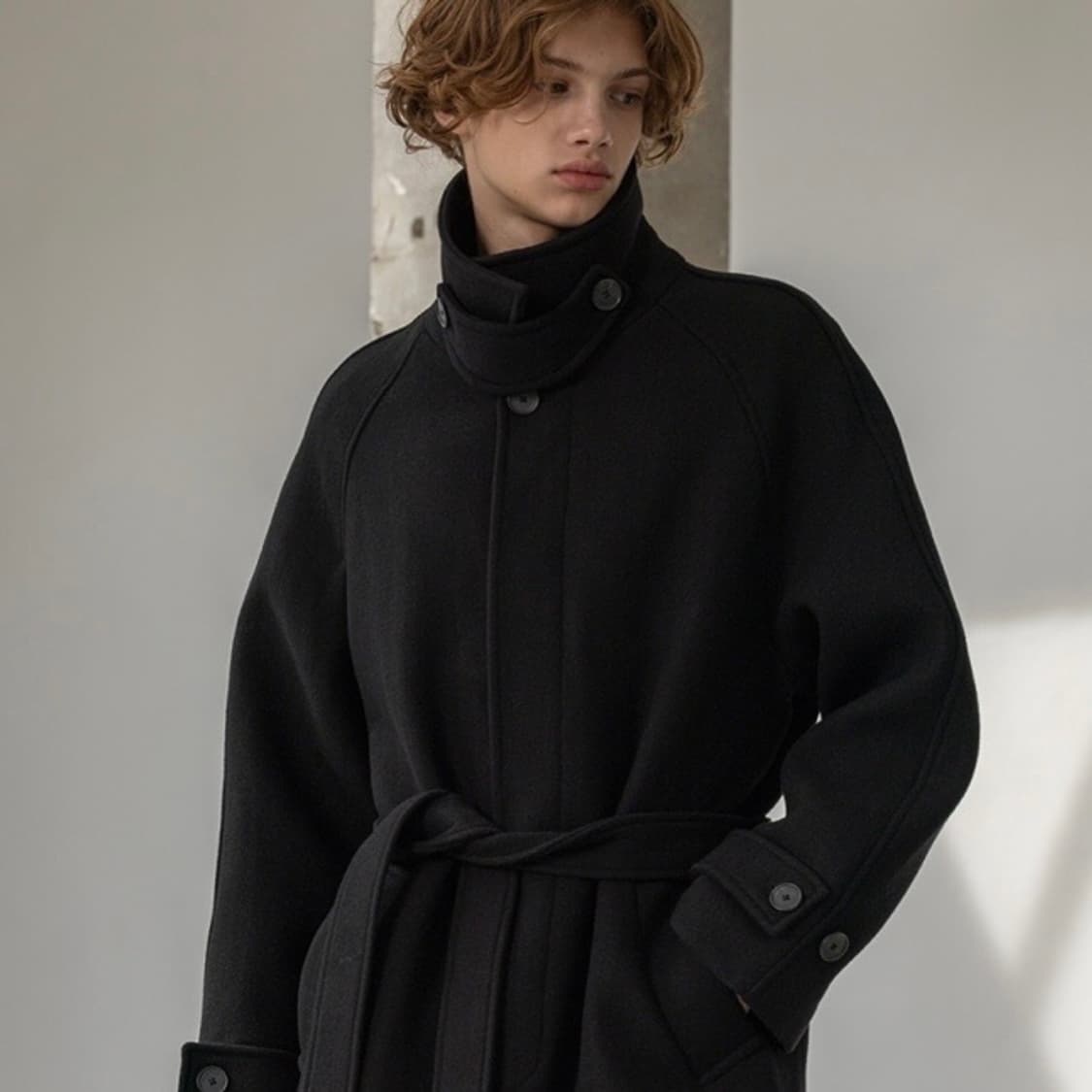 (2) 데꼬로소 트리움 발마칸 울 로브 코트 상품이미지1