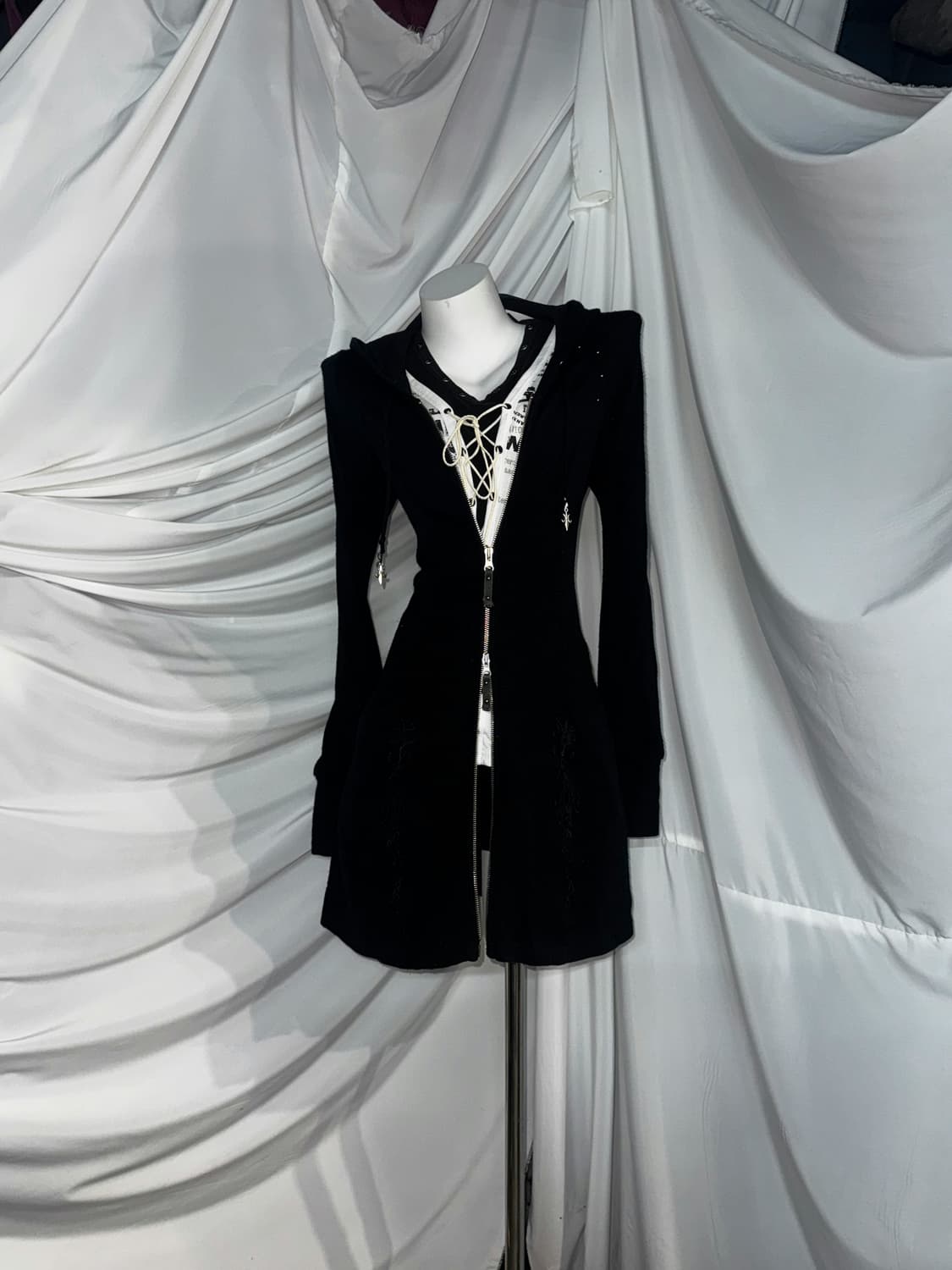 Ozz Croce 오즈크로스 오즈온 아밀리주데일리 아일렛 펑크 코디세트  상품이미지7