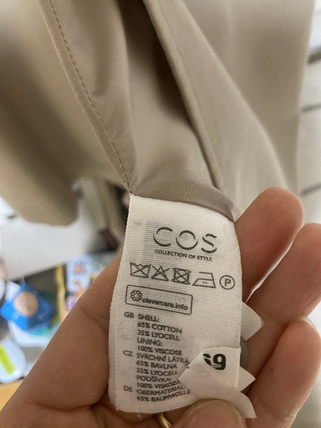 COS 오가닉 트렌치 36 상품이미지4