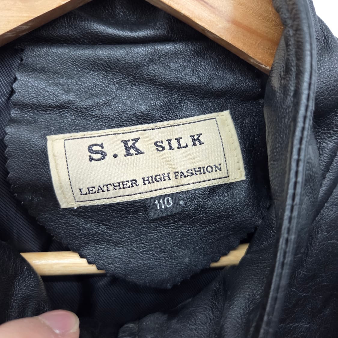 S.K Silk 레더 양가죽 자켓 블랙 남성 XL 상품이미지4