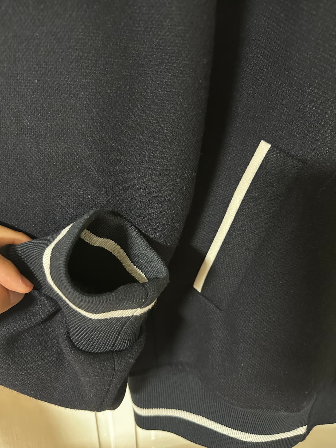 엘무드 웨이비 바시티 자켓 네이비 50 상품이미지5