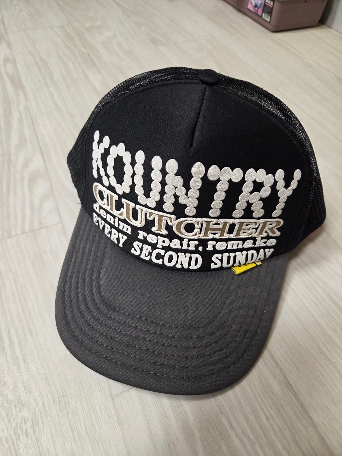 캐피탈 Kapital 컨트리 펄 크러쳐 트러커 캡 그레이 블랙 상품이미지2