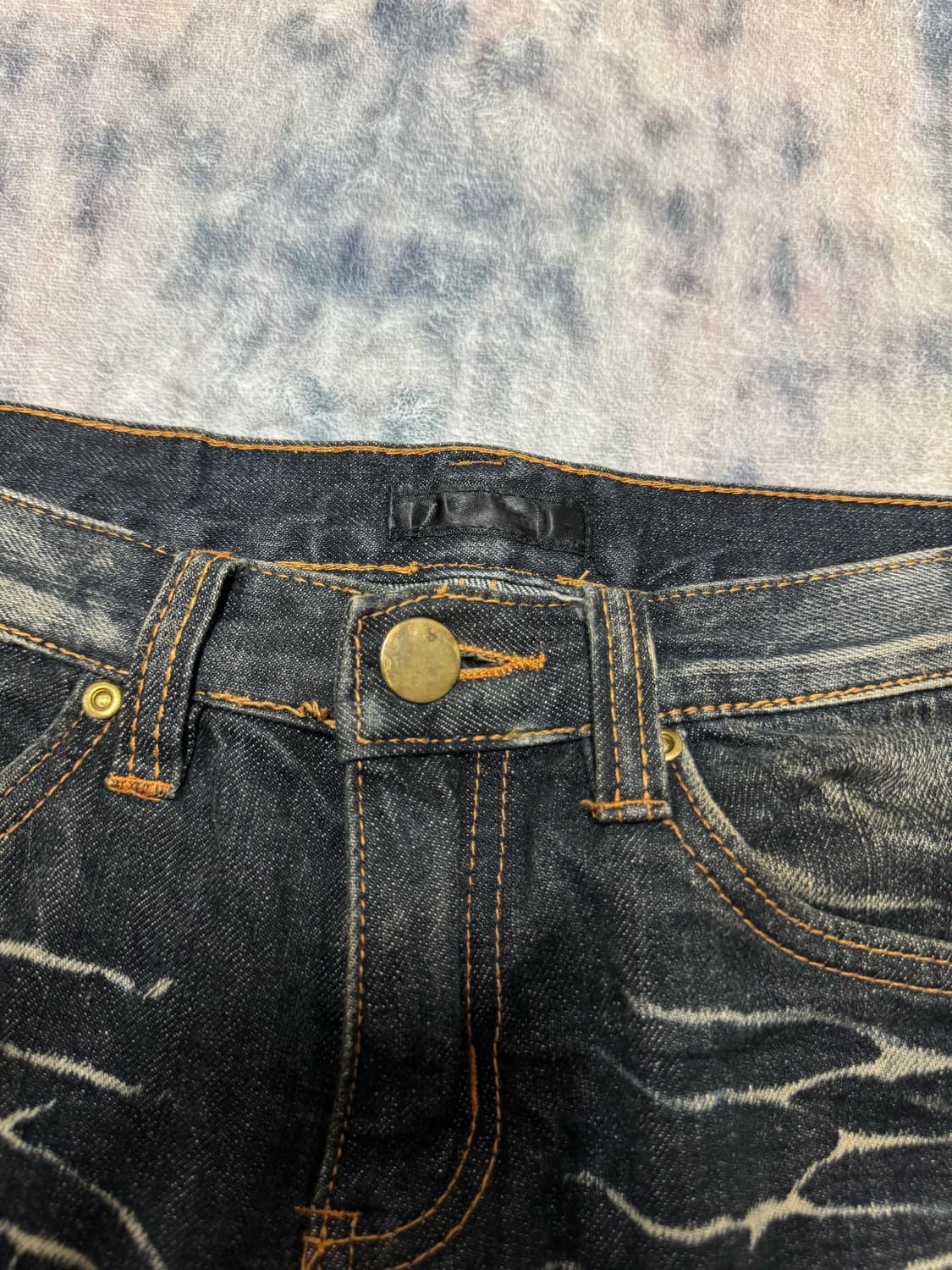 Black baccara wave washed boot cut denim 상품이미지9