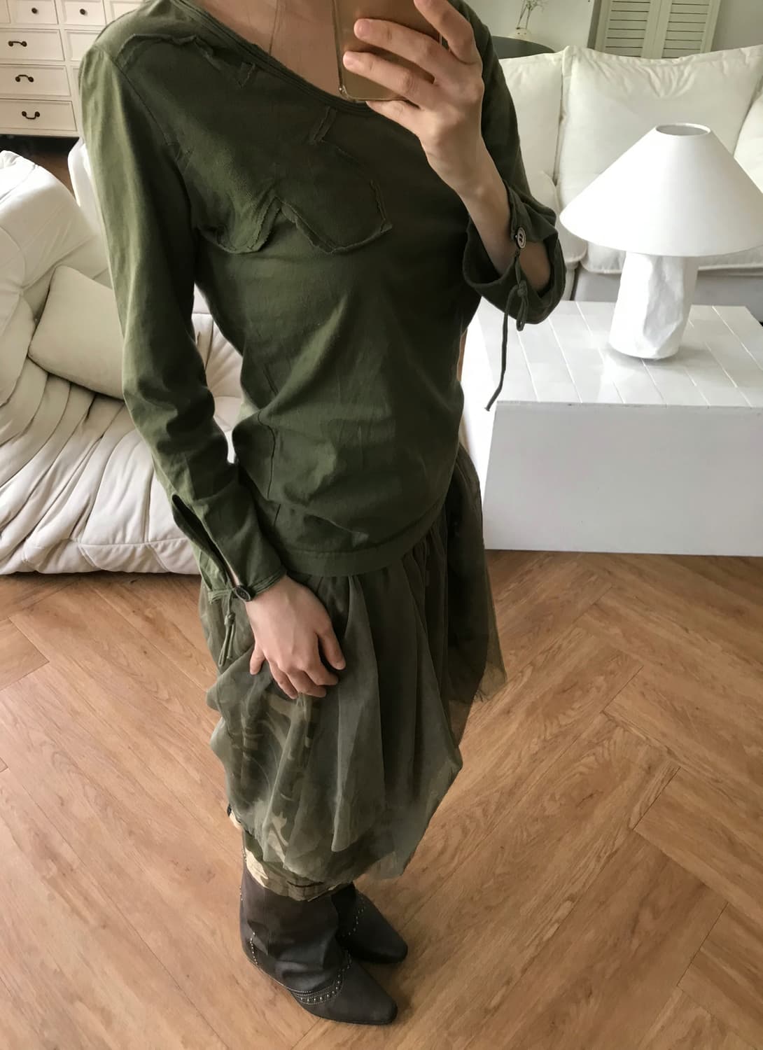 vintage pattern sha skirt 상품이미지7