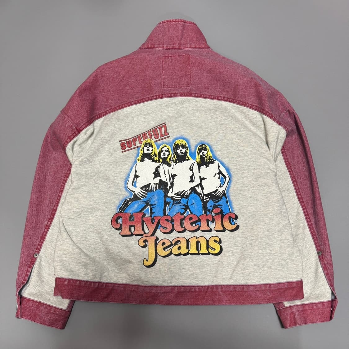 히스테릭글래머 24SS 워시드 핑크컬러 스웨트 데님 리메이크 집업 자켓 상품이미지8