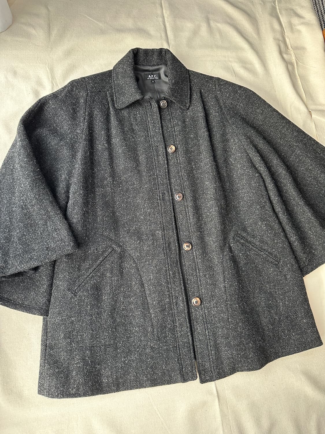 A.P.C. 아페쎄 해리스트위드 케이프 코트 M 상품이미지4