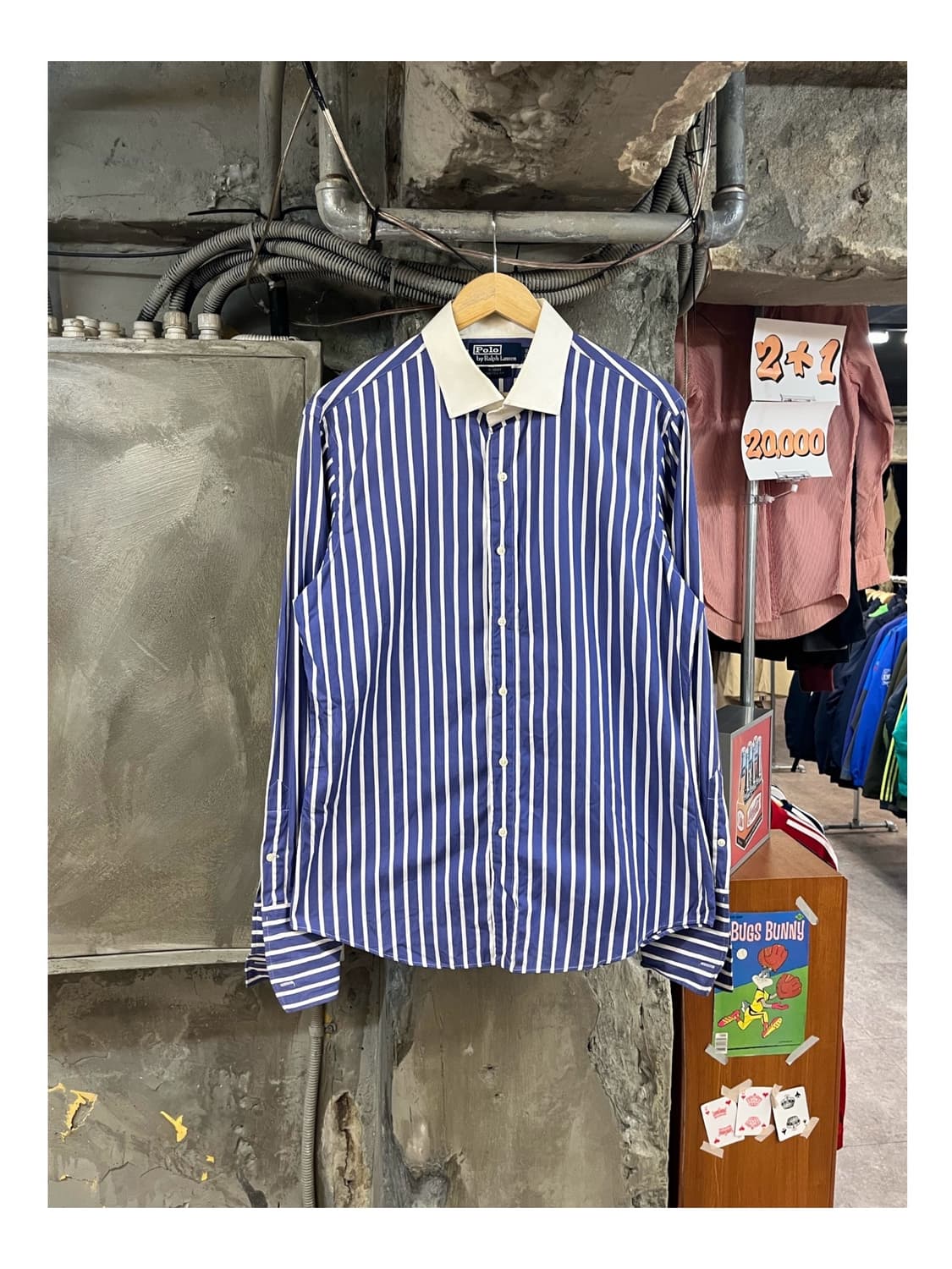 폴로 랄프로렌 스트라이프 셔츠 퍼플 #csz3137 상품이미지1