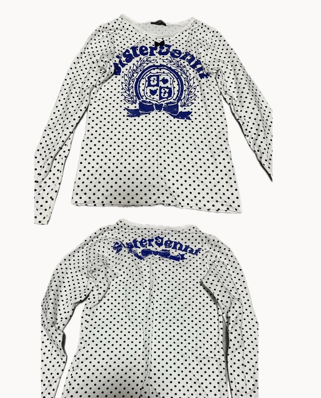 시스터제니 도트 슬리브 긴팔 상품이미지1