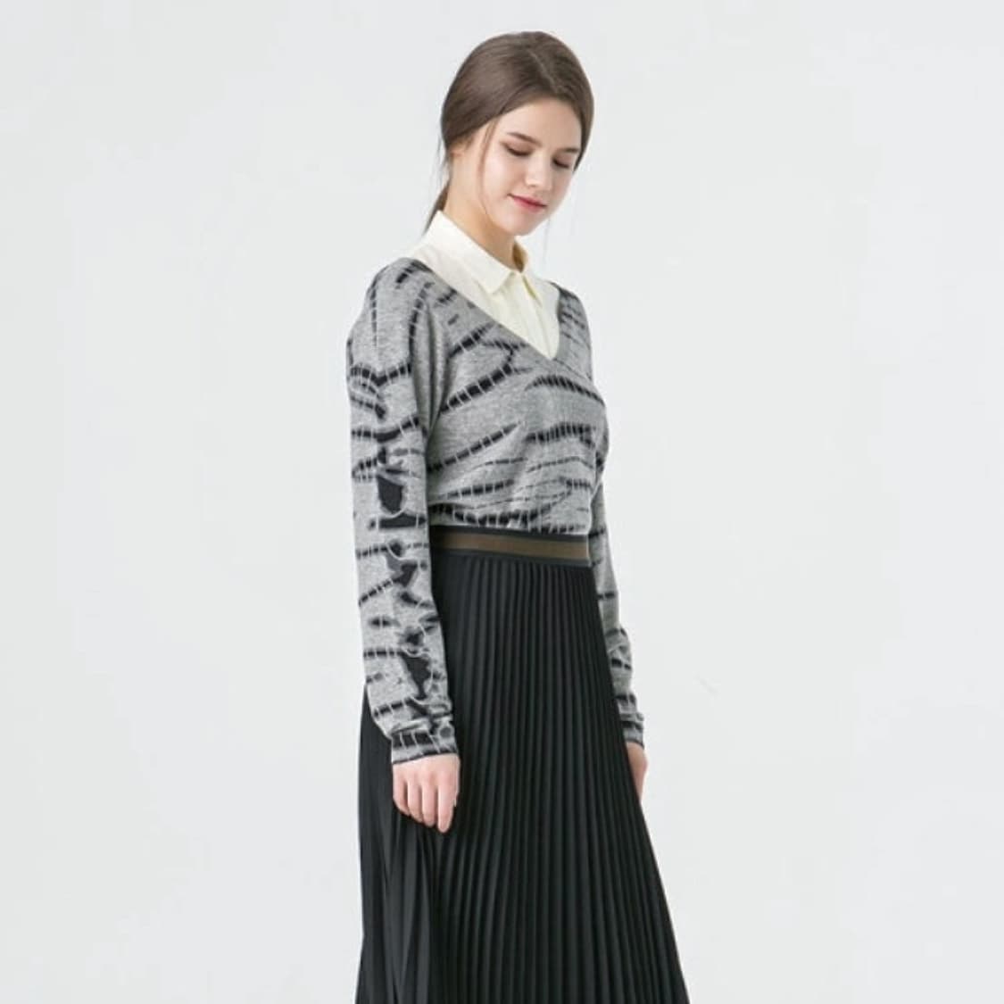 베르니스 울 캐시 패턴 풀오버 [새상품] 상품이미지1