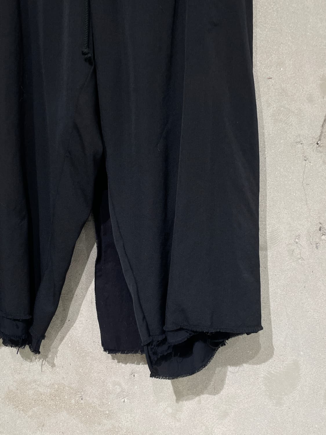 요지 야마모토 뿌르 옴므 15A/W 블랙 레이어드 랩 울 팬츠 상품이미지5