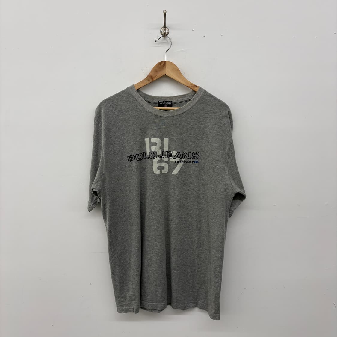 폴로진스 그레이 반팔 티셔츠 프린팅 남성XL 상품이미지1