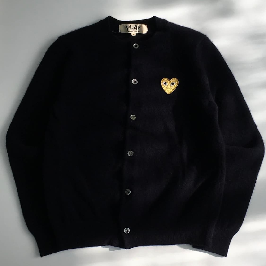 꼼데가르송 네이비 울 니트 걸즈 가디건(L) 상품이미지4