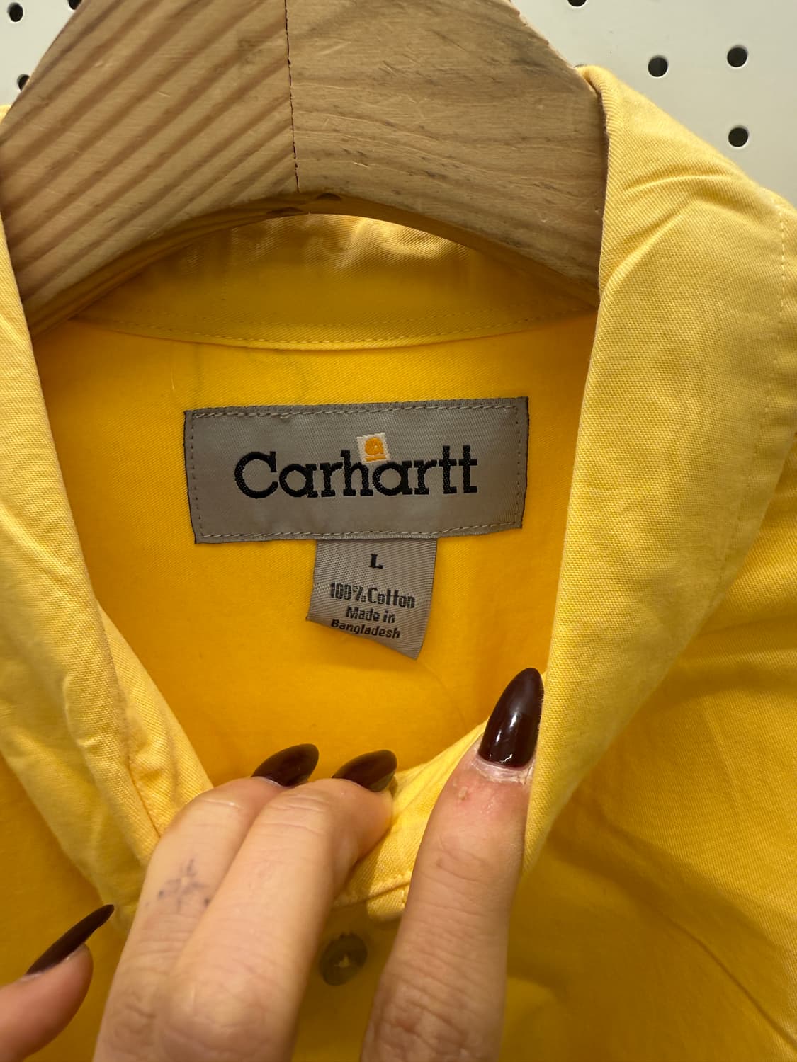 칼하트 원포켓 옐로우 반팔 워크셔츠 U1298 상품이미지5