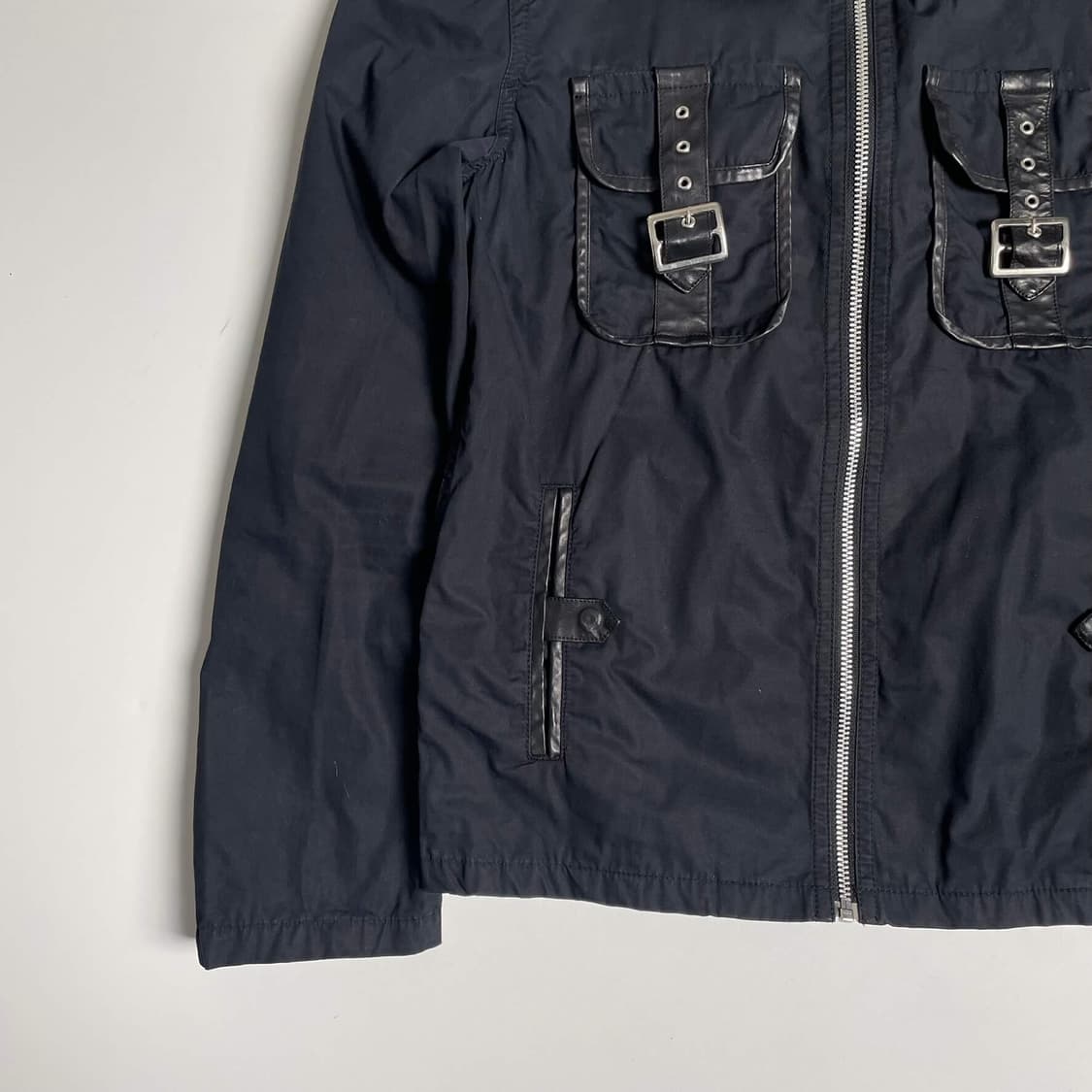 Abahouse 레더 트리밍 코튼 자켓 상품이미지4