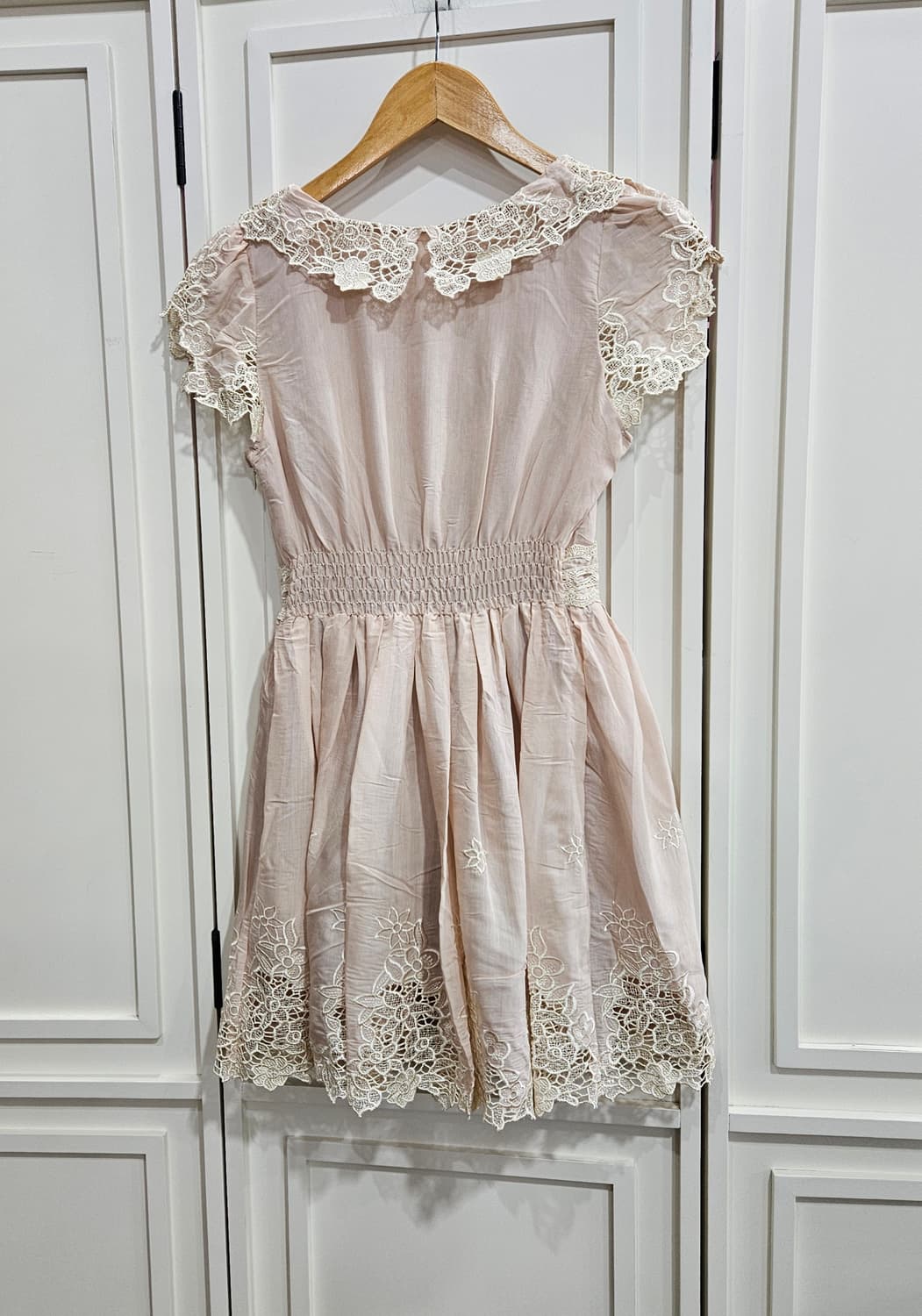 시크릿매직 레이스 핑크 원피스 상품이미지5