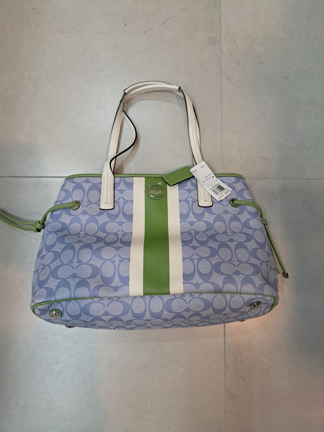 코치 시그니처 연보라 라임 토트백( 새상품) 상품이미지1