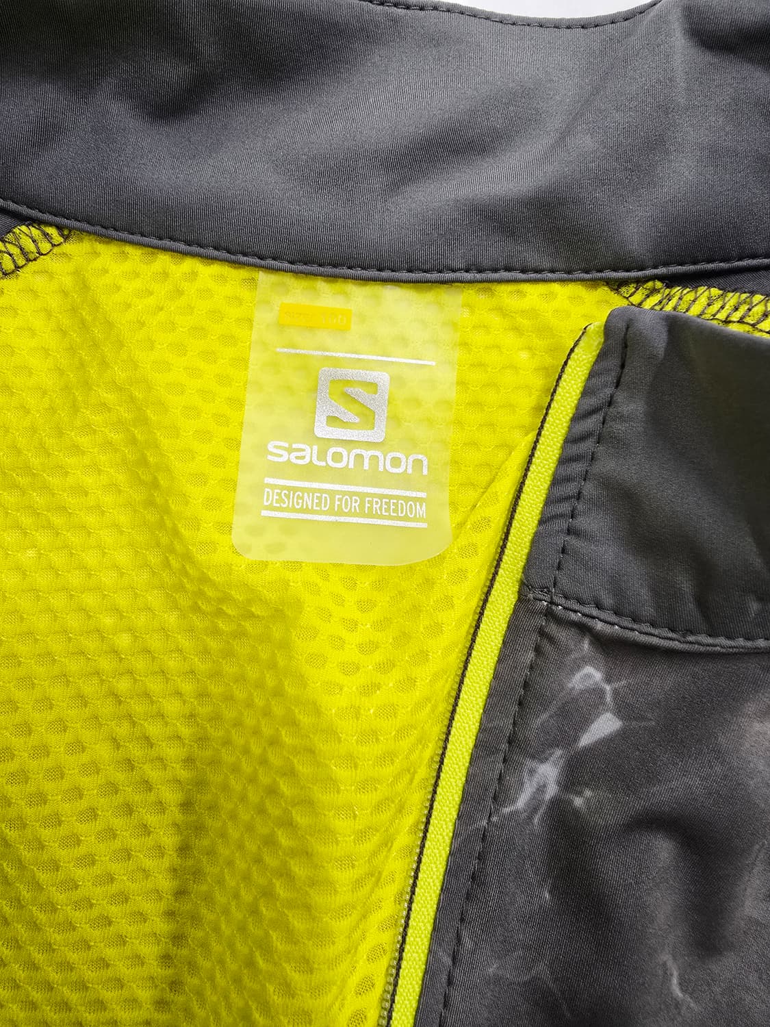 살로몬 반팔 기능성 티셔츠 그레이/형광 상품이미지8